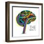 Creative Concept of the Human Brain-Cyborgwitch-Framed Art Print