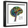 Creative Concept of the Human Brain-Cyborgwitch-Framed Art Print