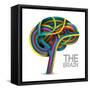 Creative Concept of the Human Brain-Cyborgwitch-Framed Stretched Canvas