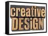 Creative Design - Creativity Concept - Isolated Text in Vintage Letterpress Wood Type-PixelsAway-Framed Stretched Canvas