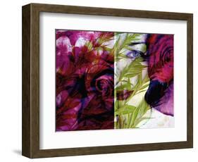 Creative Dyptich of a Portrait and a Rose-Alaya Gadeh-Framed Photographic Print