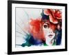 Creative Hand Painted Fashion Illustration-Anna Ismagilova-Framed Art Print