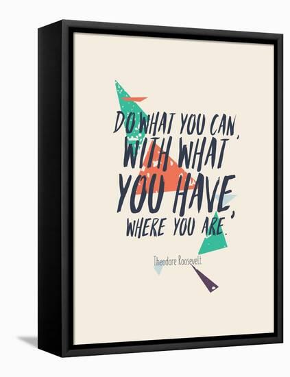 Creative Poster with Quote and Grunge Background-Vanzyst-Framed Stretched Canvas