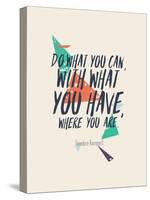 Creative Poster with Quote and Grunge Background-Vanzyst-Stretched Canvas