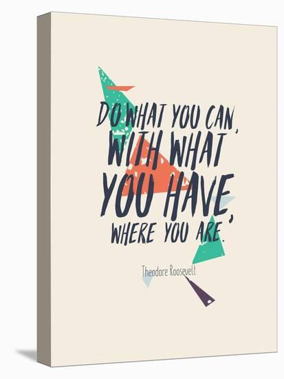 Creative Poster with Quote and Grunge Background-Vanzyst-Stretched Canvas