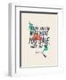 Creative Poster with Quote and Grunge Background-Vanzyst-Framed Art Print