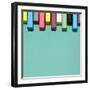 Creative Still Life of Multicolored Chalks Arranged in a Row Like Piano Keys-Fisher Photostudio-Framed Art Print