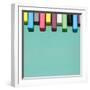 Creative Still Life of Multicolored Chalks Arranged in a Row Like Piano Keys-Fisher Photostudio-Framed Art Print