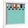 Creative Still Life of Multicolored Chalks Arranged in a Row Like Piano Keys-Fisher Photostudio-Framed Art Print