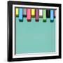 Creative Still Life of Multicolored Chalks Arranged in a Row Like Piano Keys-Fisher Photostudio-Framed Art Print