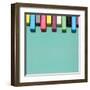 Creative Still Life of Multicolored Chalks Arranged in a Row Like Piano Keys-Fisher Photostudio-Framed Art Print