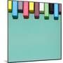 Creative Still Life of Multicolored Chalks Arranged in a Row Like Piano Keys-Fisher Photostudio-Mounted Art Print