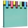 Creative Still Life of Multicolored Chalks Arranged in a Row Like Piano Keys-Fisher Photostudio-Stretched Canvas