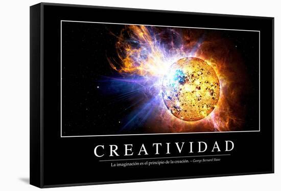 Creatividad. Cita Inspiradora Y Póster Motivacional-null-Framed Stretched Canvas