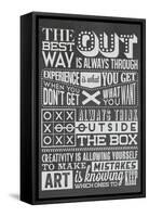 Creativity Set Black-Vintage Vector Studio-Framed Stretched Canvas