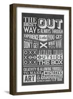 Creativity Set Black-Vintage Vector Studio-Framed Art Print