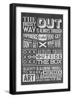 Creativity Set Black-Vintage Vector Studio-Framed Art Print