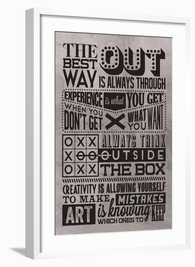 Creativity Set Grey-Vintage Vector Studio-Framed Art Print