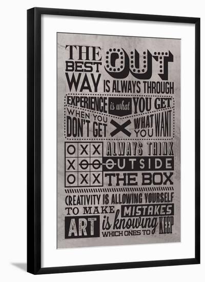 Creativity Set Grey-Vintage Vector Studio-Framed Art Print