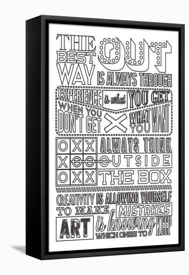 Creativity Set White-Vintage Vector Studio-Framed Stretched Canvas