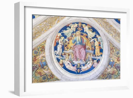 Creator Enthroned Among Angels and Cherubs, 1508-Pio Panfili-Framed Giclee Print