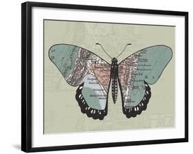 Creature Cartography IV-The Vintage Collection-Framed Giclee Print