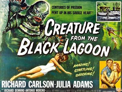 Creature From The Black Lagoon Movie Film Poster Classic Horror Halloween Poster