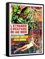 Creature from the Black Lagoon, (aka L'Etrange Creature Du Lac Noir), French Poster Art, 1954-null-Framed Stretched Canvas