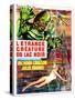 Creature from the Black Lagoon, (aka L'Etrange Creature Du Lac Noir), French Poster Art, 1954-null-Stretched Canvas