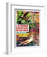 Creature from the Black Lagoon, (aka L'Etrange Creature Du Lac Noir), French Poster Art, 1954-null-Framed Art Print