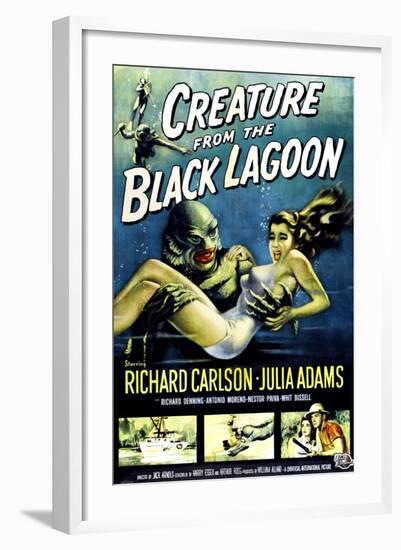 Creature from the Black Lagoon, Ben Chapman, Ricou Browning, 1954-null-Framed Art Print