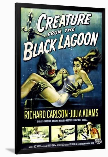 Creature from the Black Lagoon, Ben Chapman, Ricou Browning, 1954-null-Framed Art Print