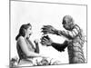 Creature from the Black Lagoon, Julie Adams, Ben Chapman, 1954-null-Mounted Photo