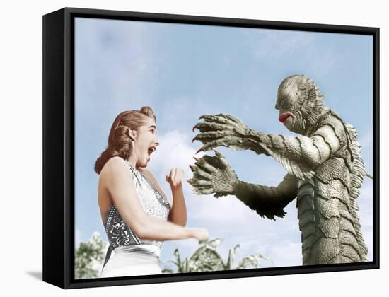 Creature from the Black Lagoon, Julie Adams, Ben Chapman, 1954-null-Framed Stretched Canvas