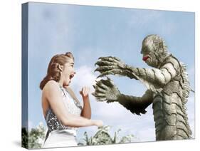 Creature from the Black Lagoon, Julie Adams, Ben Chapman, 1954-null-Stretched Canvas