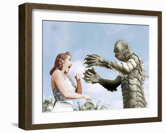 Creature from the Black Lagoon, Julie Adams, Ben Chapman, 1954-null-Framed Photo