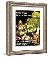 Creature from the Black Lagoon, Richard Carlson, Julie Adams, 1954-null-Framed Art Print