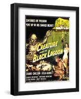 Creature from the Black Lagoon, Richard Carlson, Julie Adams, 1954-null-Framed Art Print