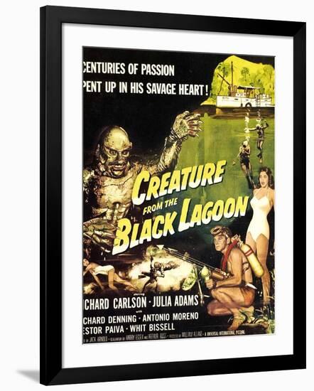 Creature from the Black Lagoon, Richard Carlson, Julie Adams, 1954-null-Framed Art Print