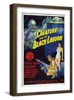 Creature from the Black Lagoon, Richard Carlson, Julie Adams, 1954-null-Framed Art Print