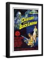 Creature from the Black Lagoon, Richard Carlson, Julie Adams, 1954-null-Framed Art Print