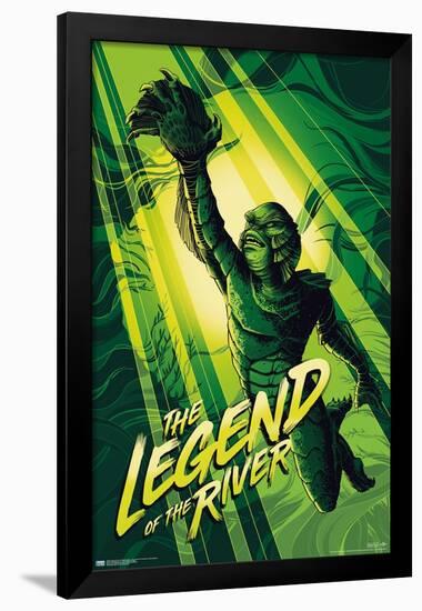 Creature From The Black Lagoon - The Legend Of The River by C?sar Moreno-Trends International-Framed Poster