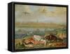 Creatures from the Four Continents in a Landscape with a View of Canton in the Background-Ferdinand van Kessel-Framed Stretched Canvas