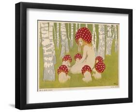 Creatures of the Woods in Their Toadstool Hats-Ed. Okun-Framed Photographic Print