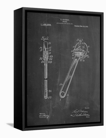 Crecent Wrench 1915 Patent-Cole Borders-Framed Stretched Canvas