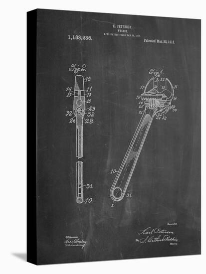 Crecent Wrench 1915 Patent-Cole Borders-Stretched Canvas