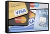 Credit Cards-Jon Stokes-Framed Stretched Canvas