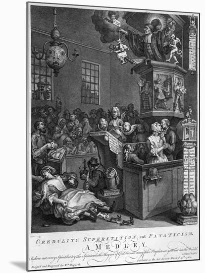 Credulity, Superstition and Fanaticism, 1762-William Hogarth-Mounted Giclee Print