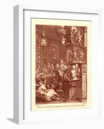 Credulity, Superstition and Fanaticism by William Hogarth-William Hogarth-Framed Giclee Print
