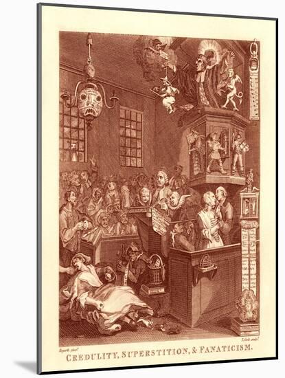 Credulity, Superstition and Fanaticism by William Hogarth-William Hogarth-Mounted Giclee Print